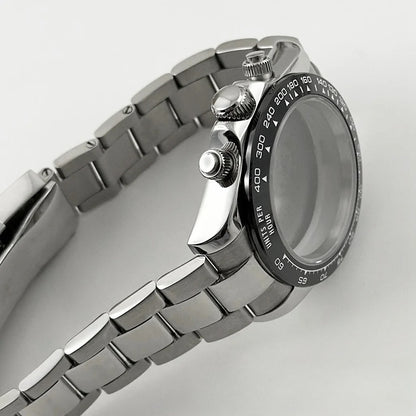 Daytona 40mm Sapphire Glass Watch Case Ceramic Bezel Men's for VK63 VK63A VK64