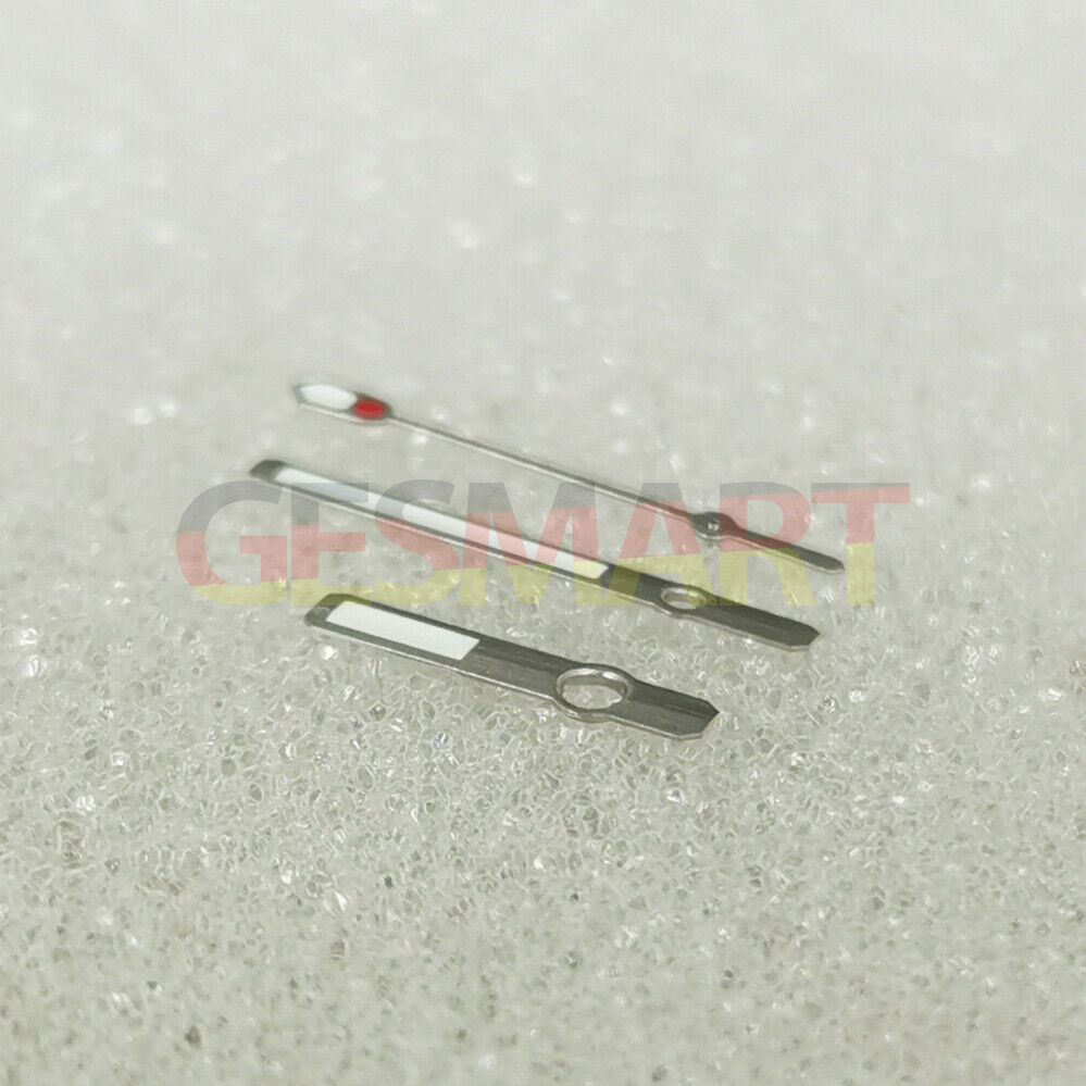 Green luminous watch hands with silver and rose gold trim, compatible with NH35, NH36, 4R, 7S movements