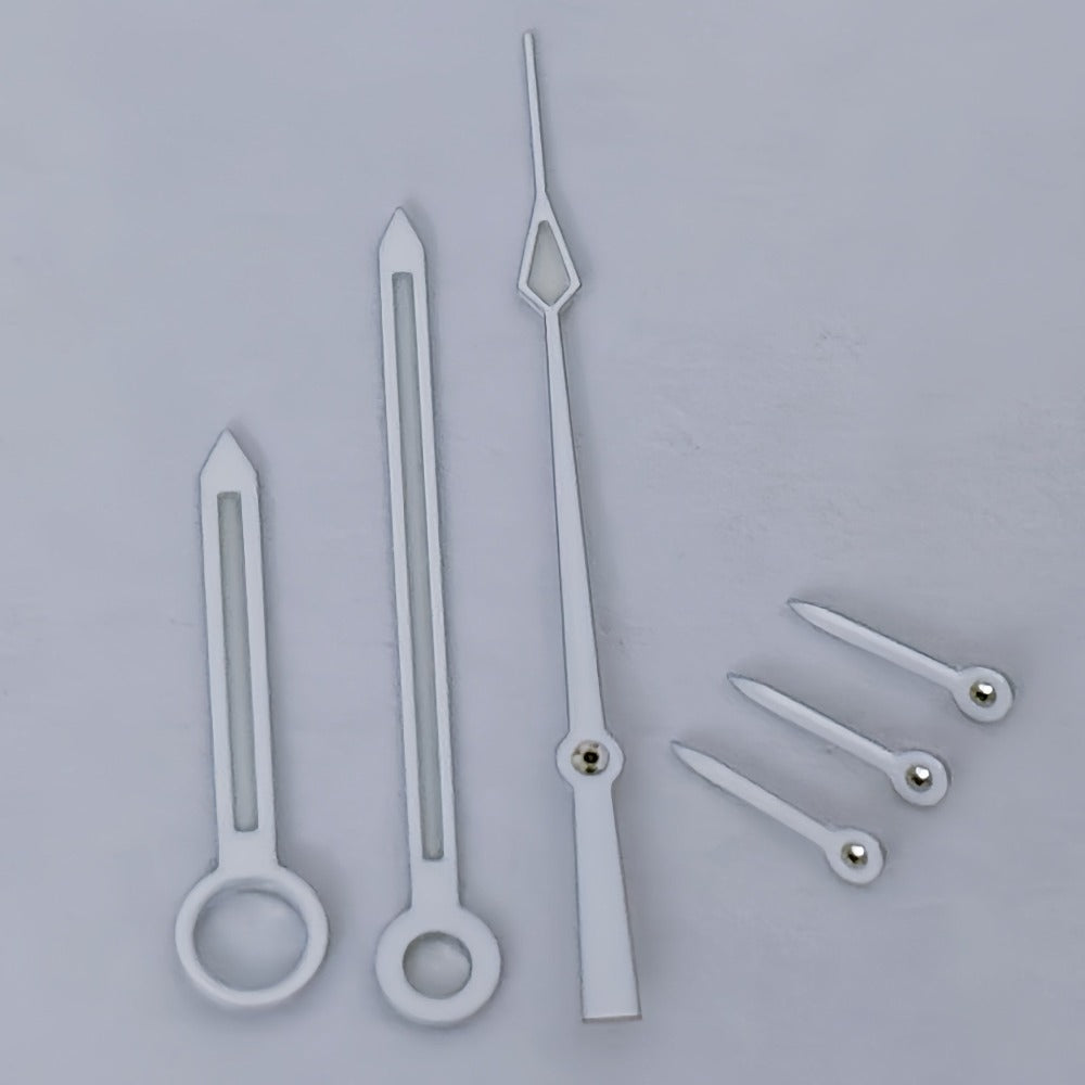 White Second Hand Silver Trim Watch Hands for Speedmaster/Seamaster ETA/Dandong 7750