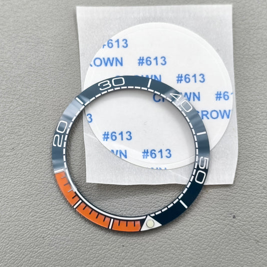 41.5mm/32.5mm Ceramic Watch Bezel Insert Dark Blue Bezel