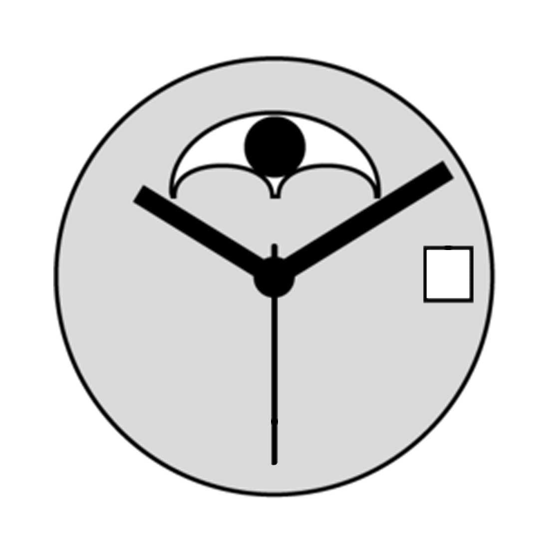 Ronda 708 quartz watch movement with date display at 3 o'clock for precise timekeeping accessories.