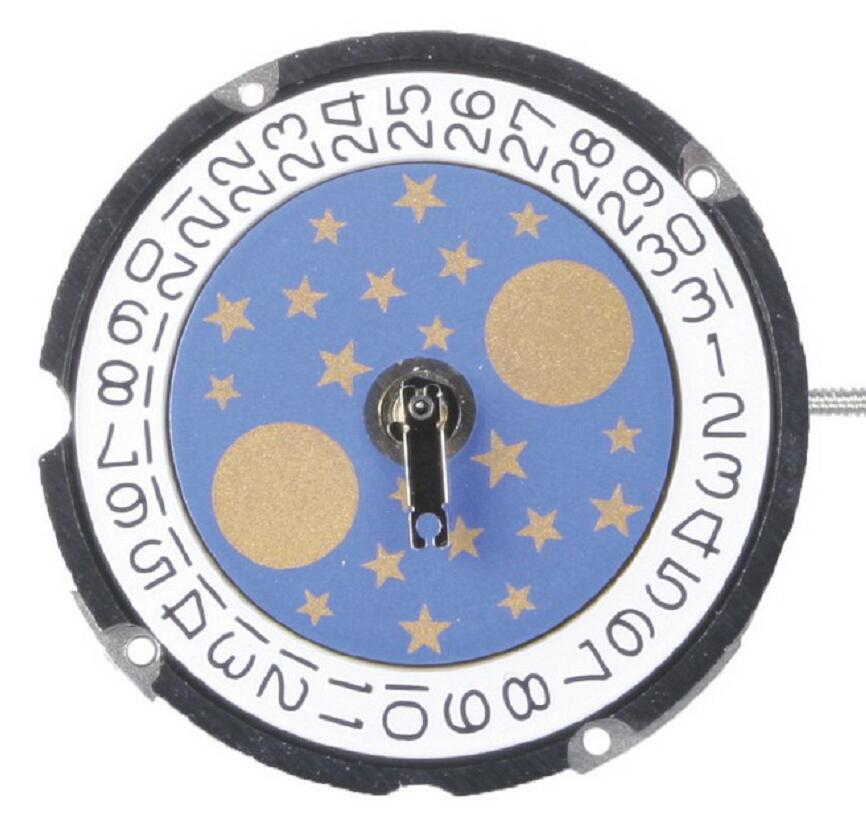 Ronda 708 quartz watch movement with date display at 3 o'clock, precise timekeeping accessory.