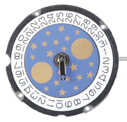 Ronda 708 quartz watch movement with date display at 3 o'clock, precise timekeeping accessory.