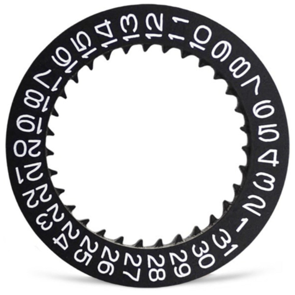Date disk wheel with white font on black background for NH35 NH36 watch movement