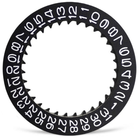 Date disk wheel with white font on black background for NH35 NH36 watch movement