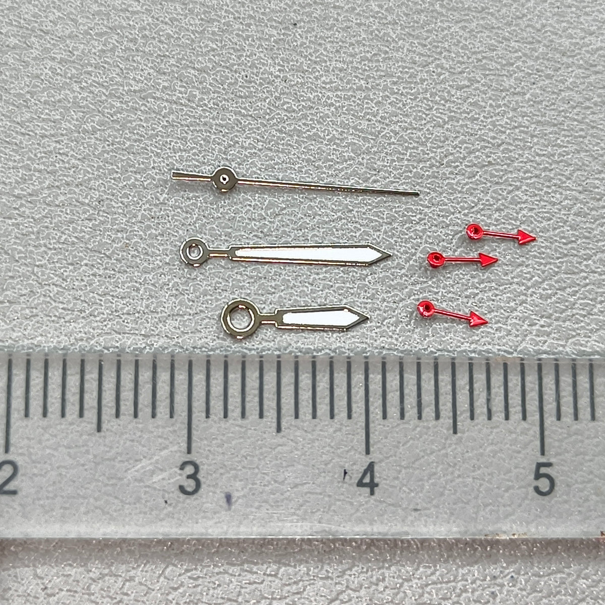 Arrow Shape Silver Trim Red Small Second Lume Watch Hands for OS10 OS60 OS80 Movement