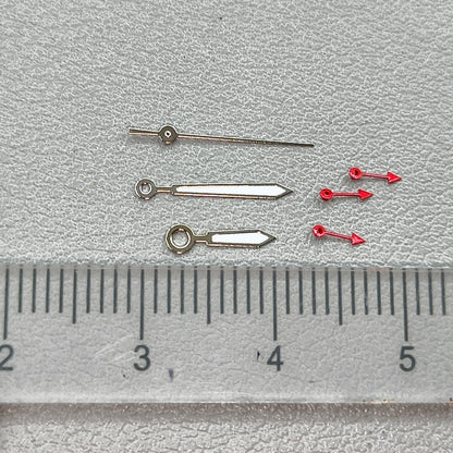 Arrow Shape Silver Trim Red Small Second Lume Watch Hands for OS10 OS60 OS80 Movement