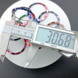 36.5/30.7mm Green Lume Aluminum Black+Red Watch Bezel Slope White Font Watch Part