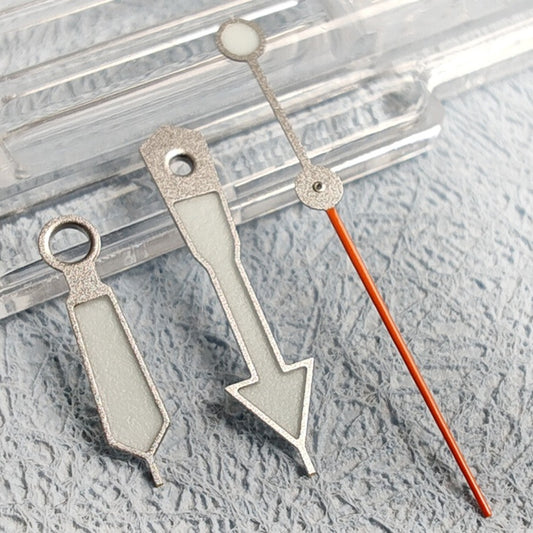 C3 BGW-9 blue lume silver trim watch hands for NH34 NH35 movement, perfect for custom watch builds.