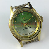 25mm SHANGHAI DIAMOND Oval Manual Mechanical Lady Watch 17 Jews Green Dial