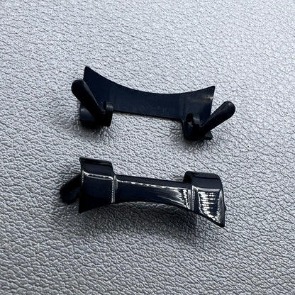 Polished curved end links with spring bars for bracelet watch straps, set of 3 ? durable #1028 accessory.