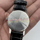 36mm Shanghai China Made 8120 Manual Mechanical Watch 17 Jews White Dial