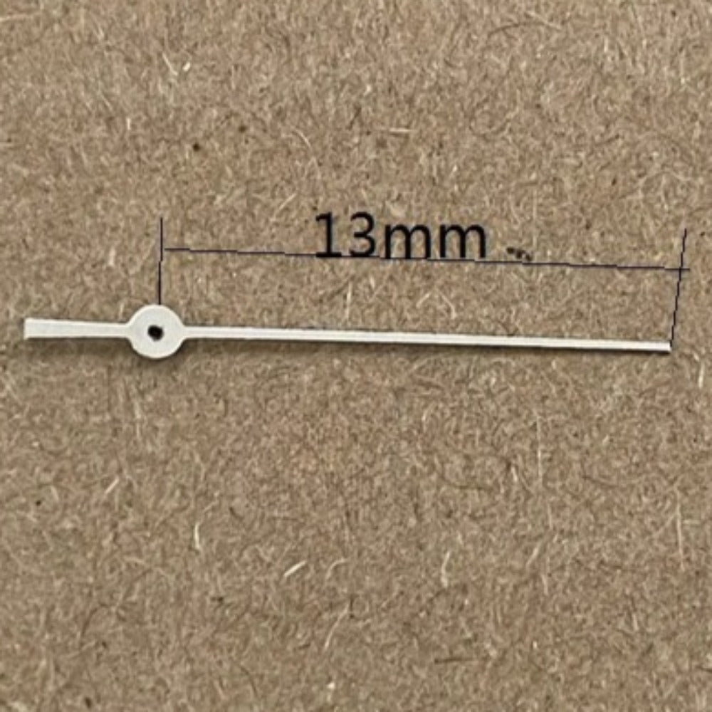 White silver 13mm second hands set by Miyota for FS00 FS01 FS10 watch movements, 3pcs.