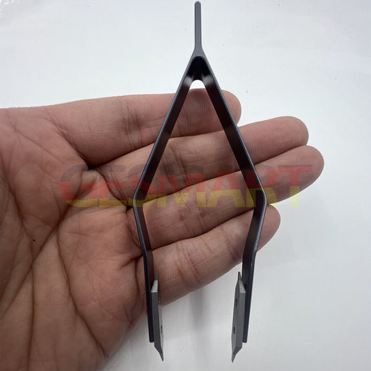 Precision stainless steel 7825 V type watch spring bar tweezers for delicate watch repair tasks.