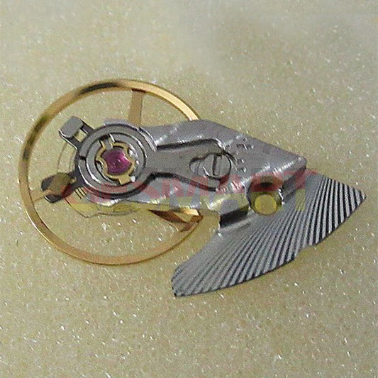 Swiss Made silver watch balance wheel with splint for ETA 2892 movement, precision accessory.