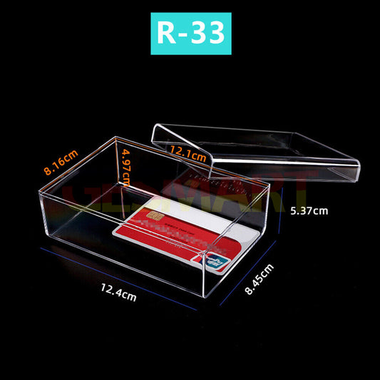 Boîte à outils rectangulaire transparente en PS, 10 pièces, 124 x 84 mm, couvercle et base