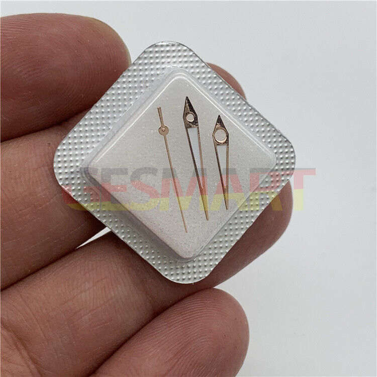 Green luminous 14mm watch hands set, designed for Miyota NH35/NH36 enhancing nighttime visibility and style.