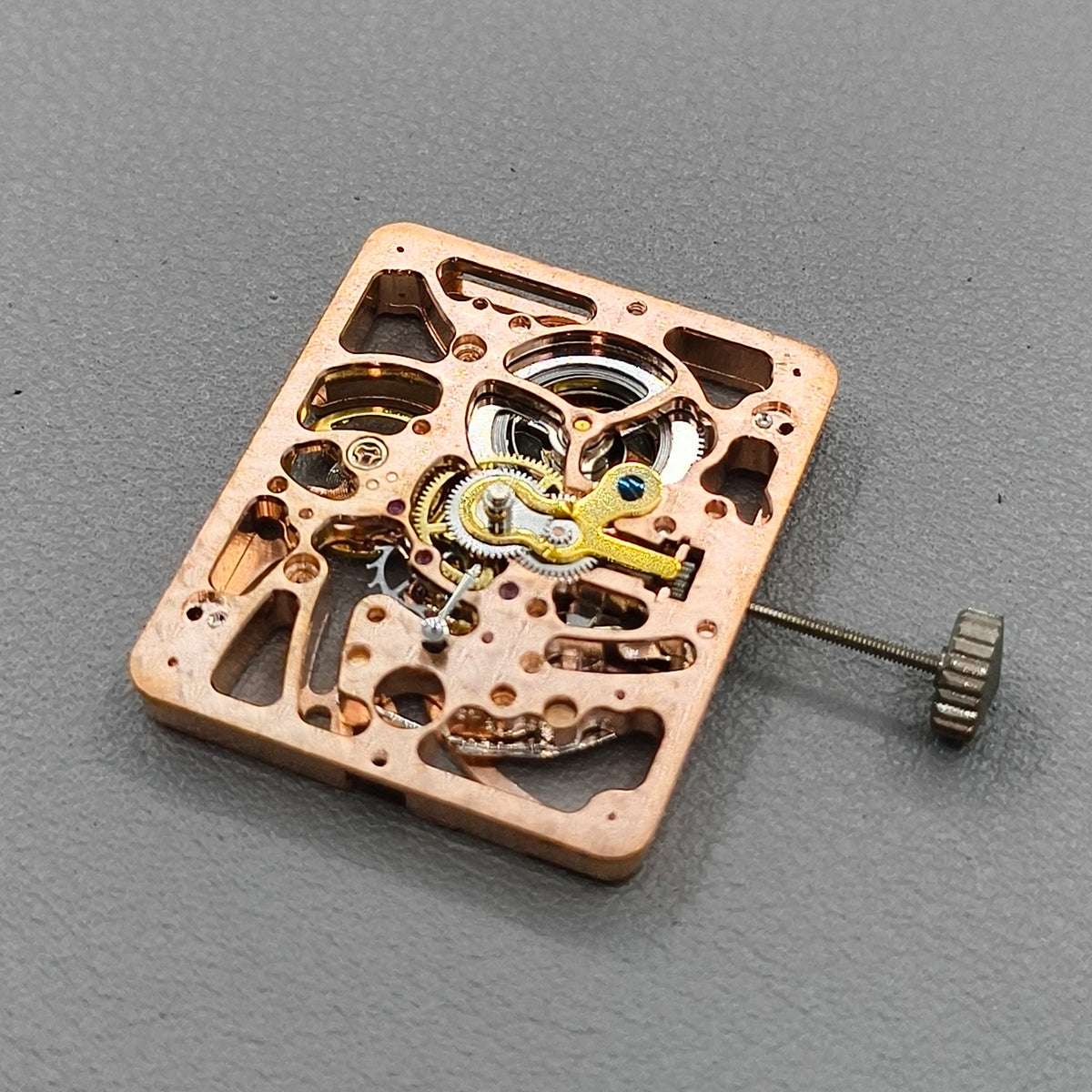 Rose Gold Hollow Square Hangzhou 2189 Mechanical Movement