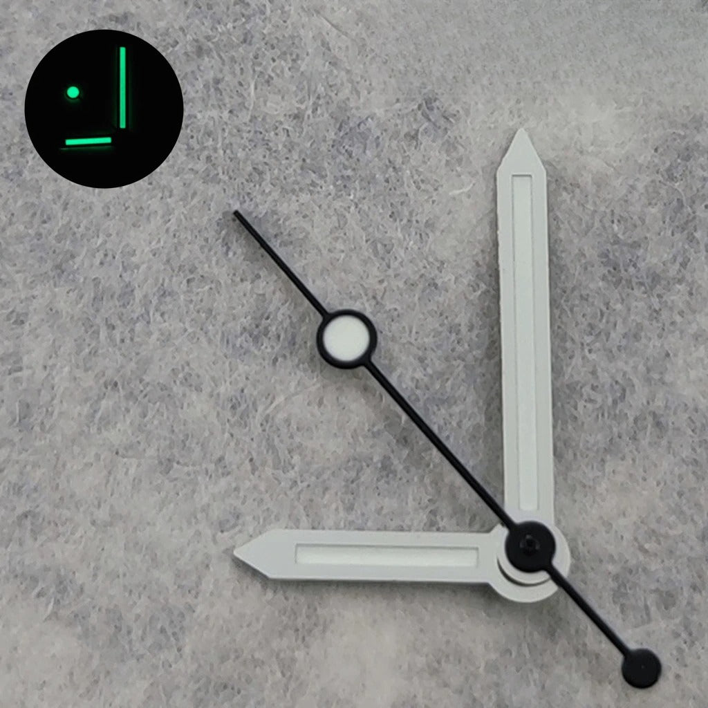 Silver/Black For NH34 NH35 NH36 NH38 7S26 4R35 4R36 Green Luminous Watches Hands