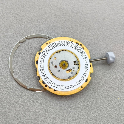 Swiss Ronda 705 Golden Quartz Watch Movement 3 Hands Date@3