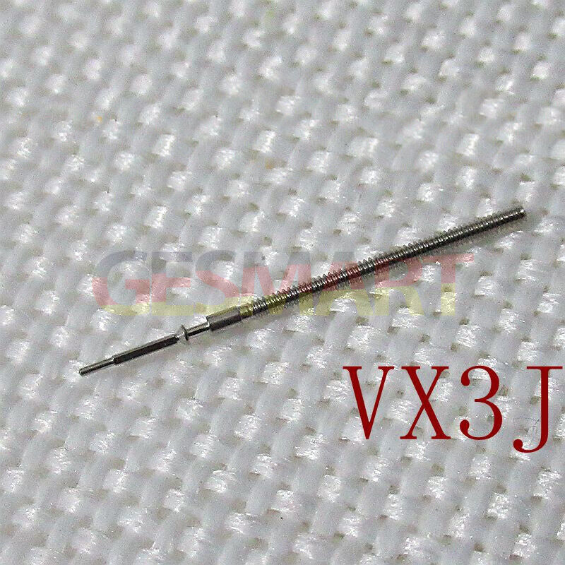 Watch winding stem for Hattori Epson TMI VX3J movement, compatible and durable replacement part.