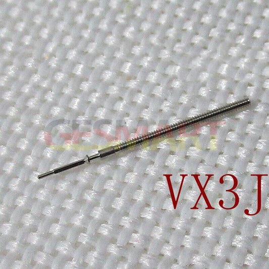 Watch winding stem for Hattori Epson TMI VX3J movement, compatible and durable replacement part.