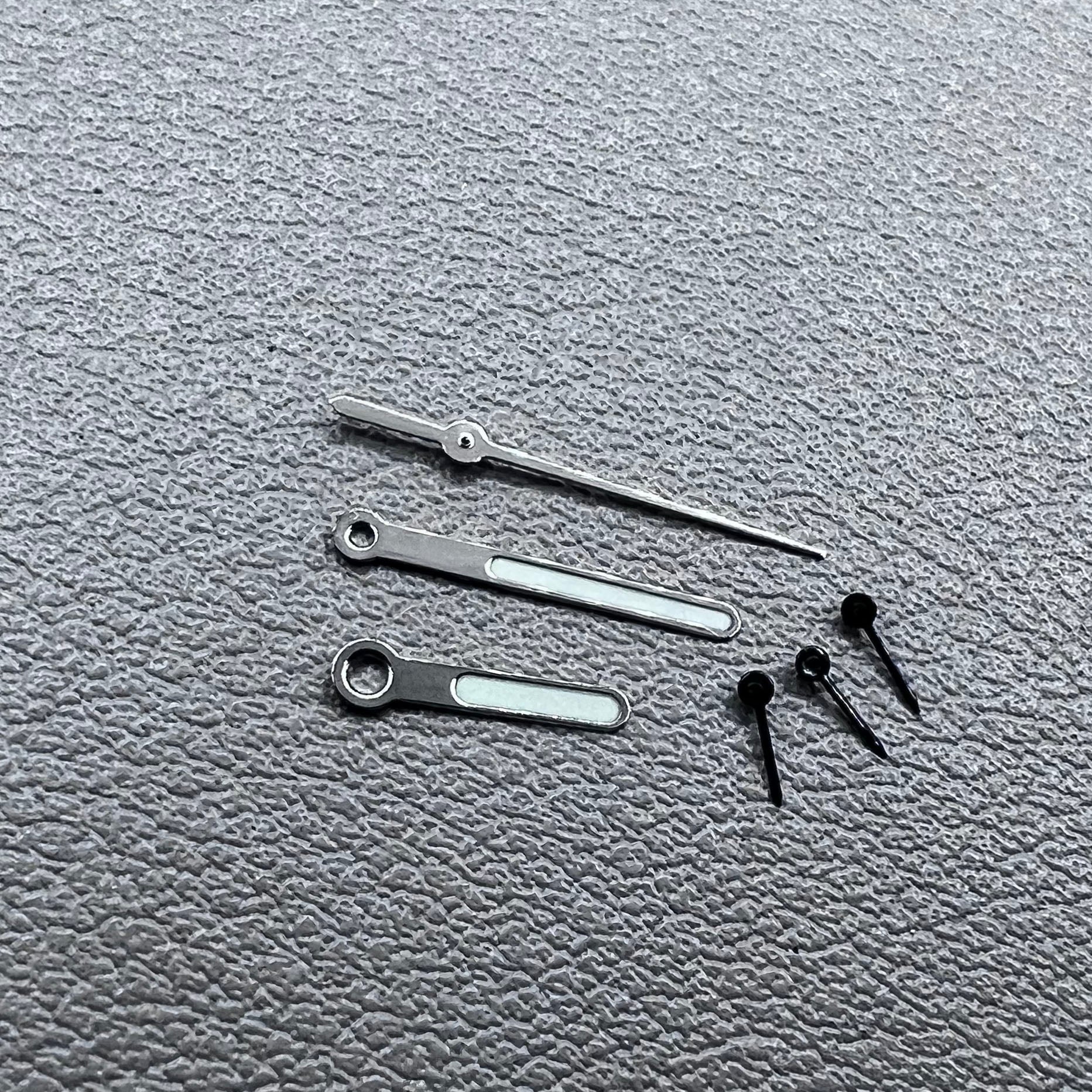 Set of black small second hands with lume for Miyota OS10 OS20 OS60 OS80 watches