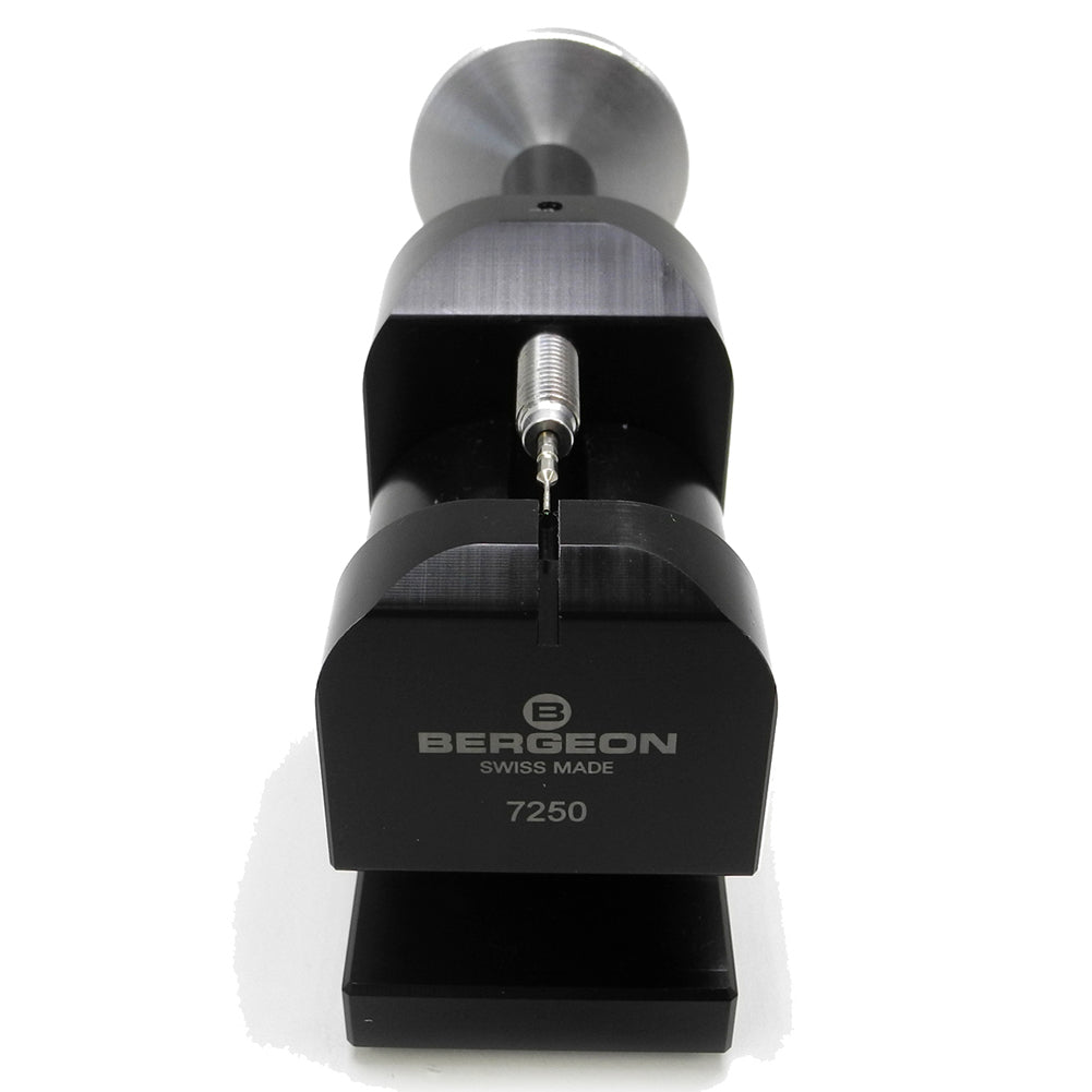 Bergeon 7250 watch bracelet shortening tool for precise accessory adjustments.