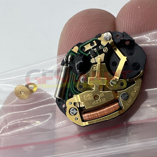 ISA K62 quartz movement with 2 hands, precision watch repair part for watchmakers.