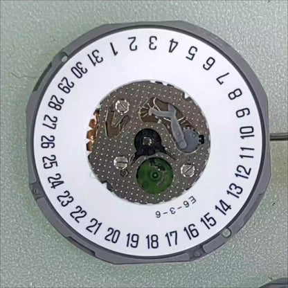 Miyota 1M15 quartz watch movement with 2 hands and date at 6, Japan made for precision timekeeping