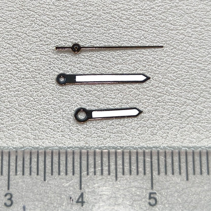 2 Sets Luminous Black Trim Watch Hands Set for Miyota 2035 Quartz Movement