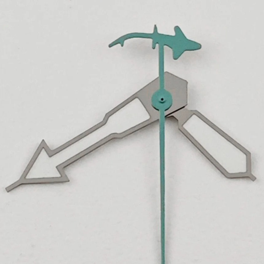 Shark Second Hand Green Lume Watch Hands for NH34 NH35 NH36 NH38 NH39 NH70 NH72