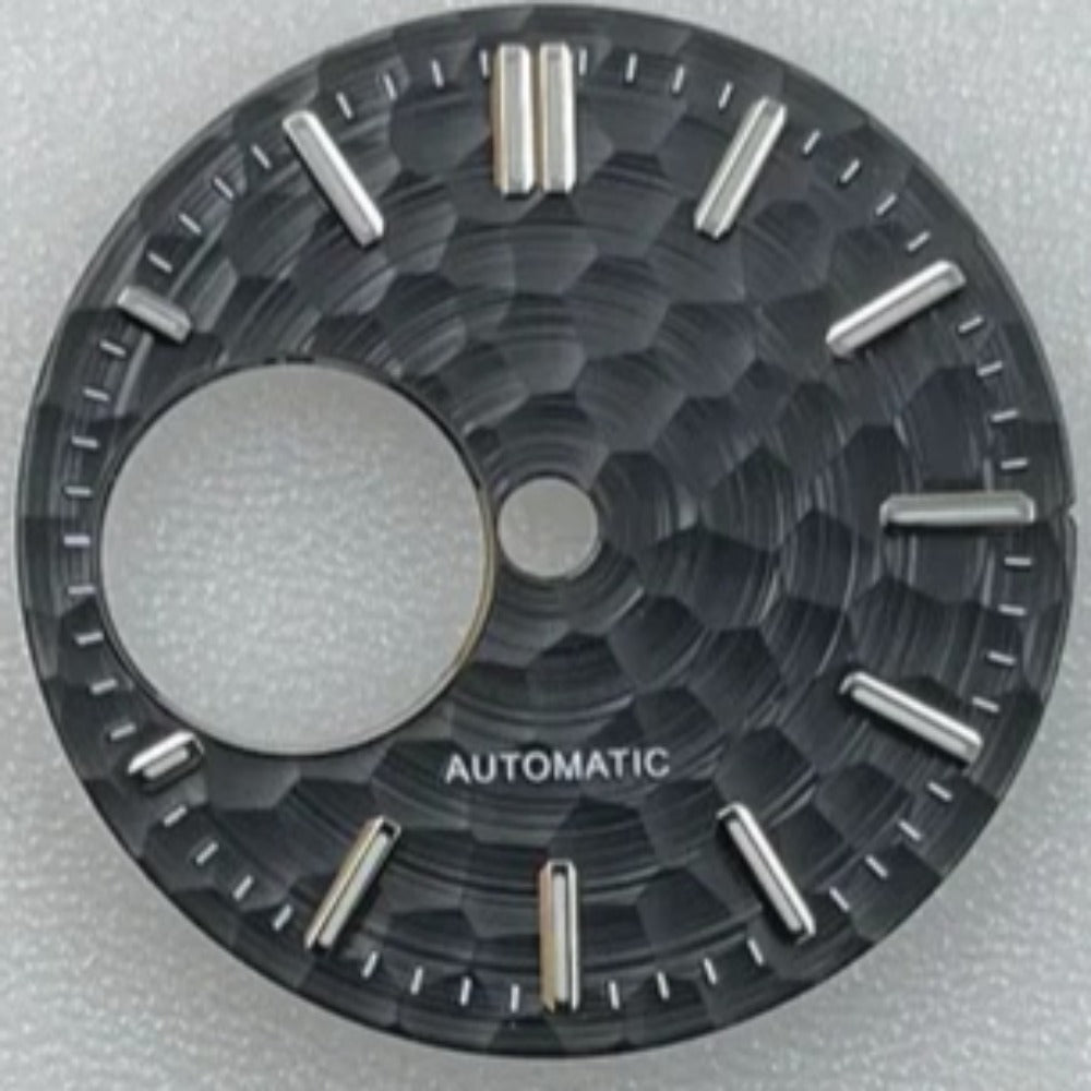28.5mm Black Hollow Green Luminous Watch Dial Fit for NH34 NH38 Movement