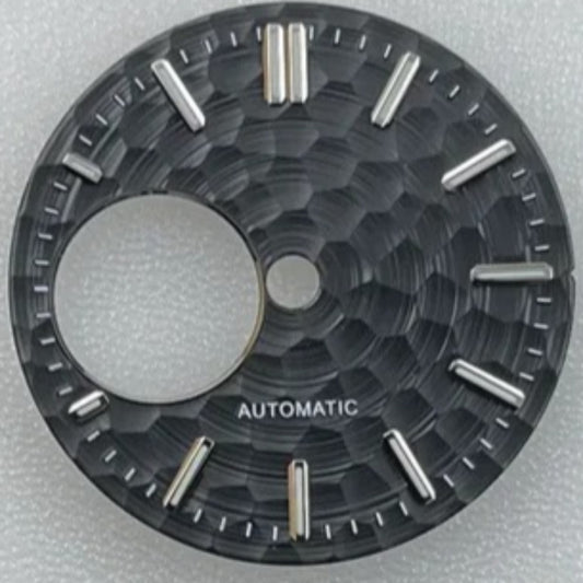 28.5mm Black Hollow Green Luminous Watch Dial Fit for NH34 NH38 Movement