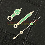 Classic Multi-color Silver Trim Green Luminous Watch Hands for NH35/NH36/4R/7S