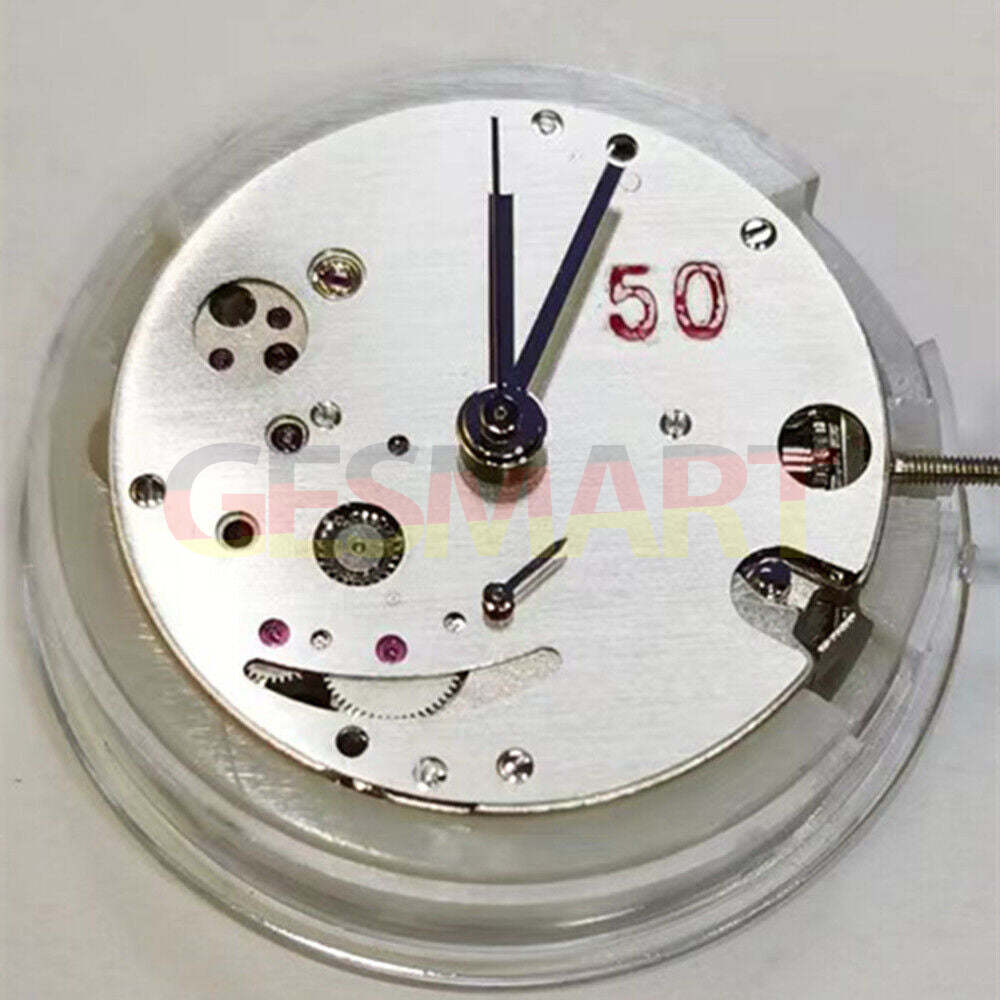 Dandong 7750 automatic watch movement with small second at 6 o'clock, ultra-thin design.