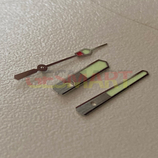 C3 Green lume watch hands for SKX/SBBN dive watches with NH35/NH36 movement, high visibility.