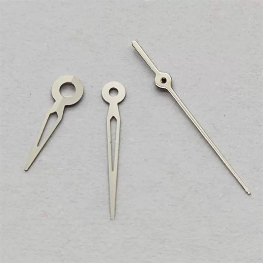 Aiguilles de montre creuses argentées 10 x 9 x 6 mm sans luminescence pour mouvement NH05 NH06