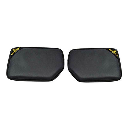 Pair of black Bergeon 7327 bench armrests, removable Swiss tool for watchmaking comfort and support