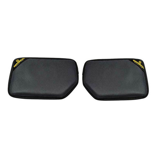 Pair of black Bergeon 7327 bench armrests, removable Swiss tool for watchmaking comfort and support