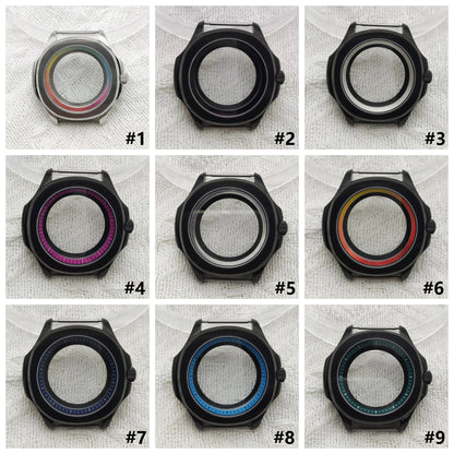 39MM 5ATM Stainless Steel Colorful Ring Sapphire Glass Cover for NH35 NH36 NH70