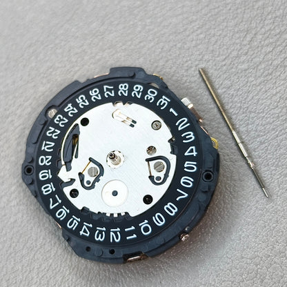 Japan Seiko 7T12A Quartz Movement Black Disk Single Calendar