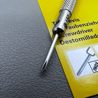 Swiss Bergeon 30081-C-150 ergonomic 1.50mm Phillips screwdriver for precise watch accessory repairs.