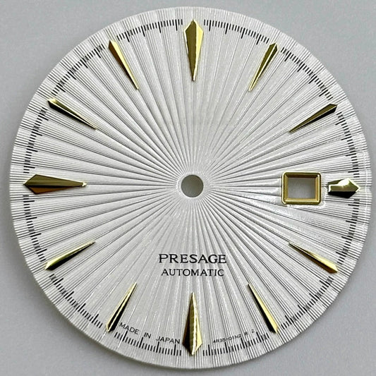 35mm Golden Nail+White Cocktail Modified No Lume Watch Dial for NH35 Movement