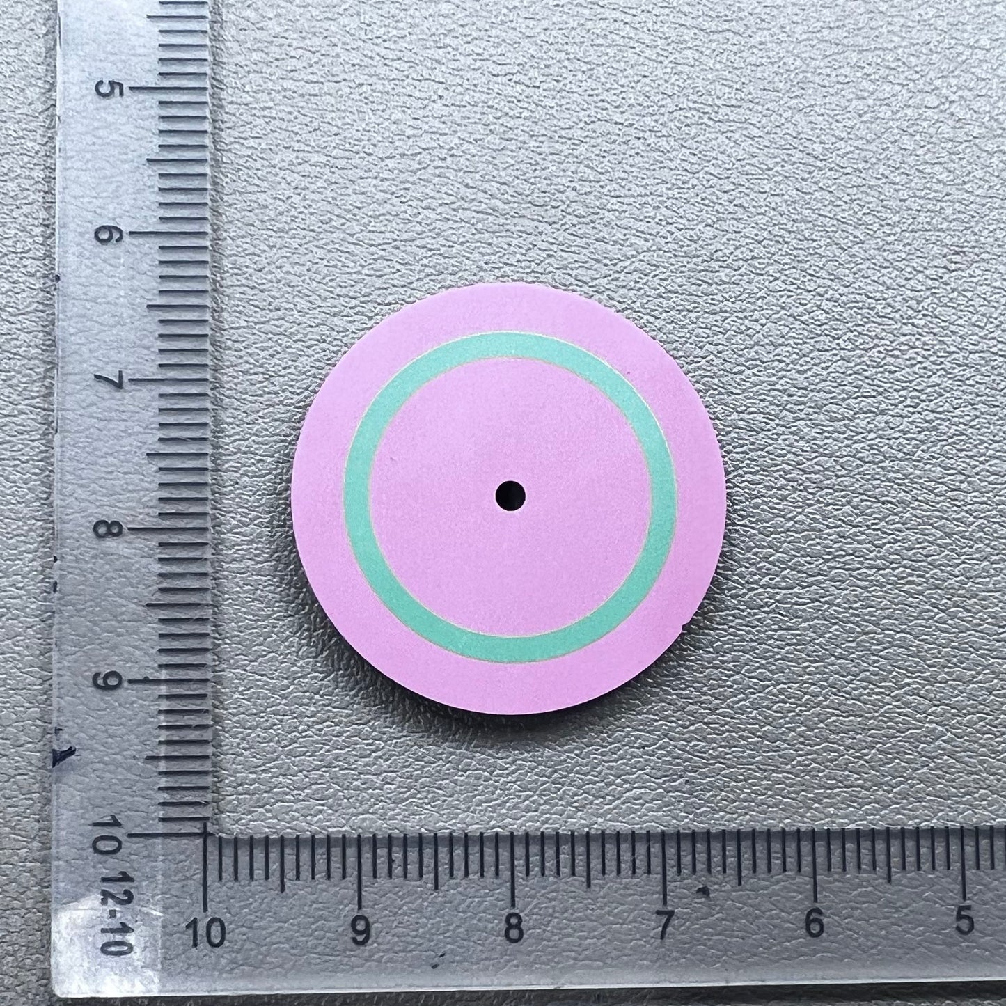 28.5mm pink and green watch dial compatible with Miyota 8215 8200 movement