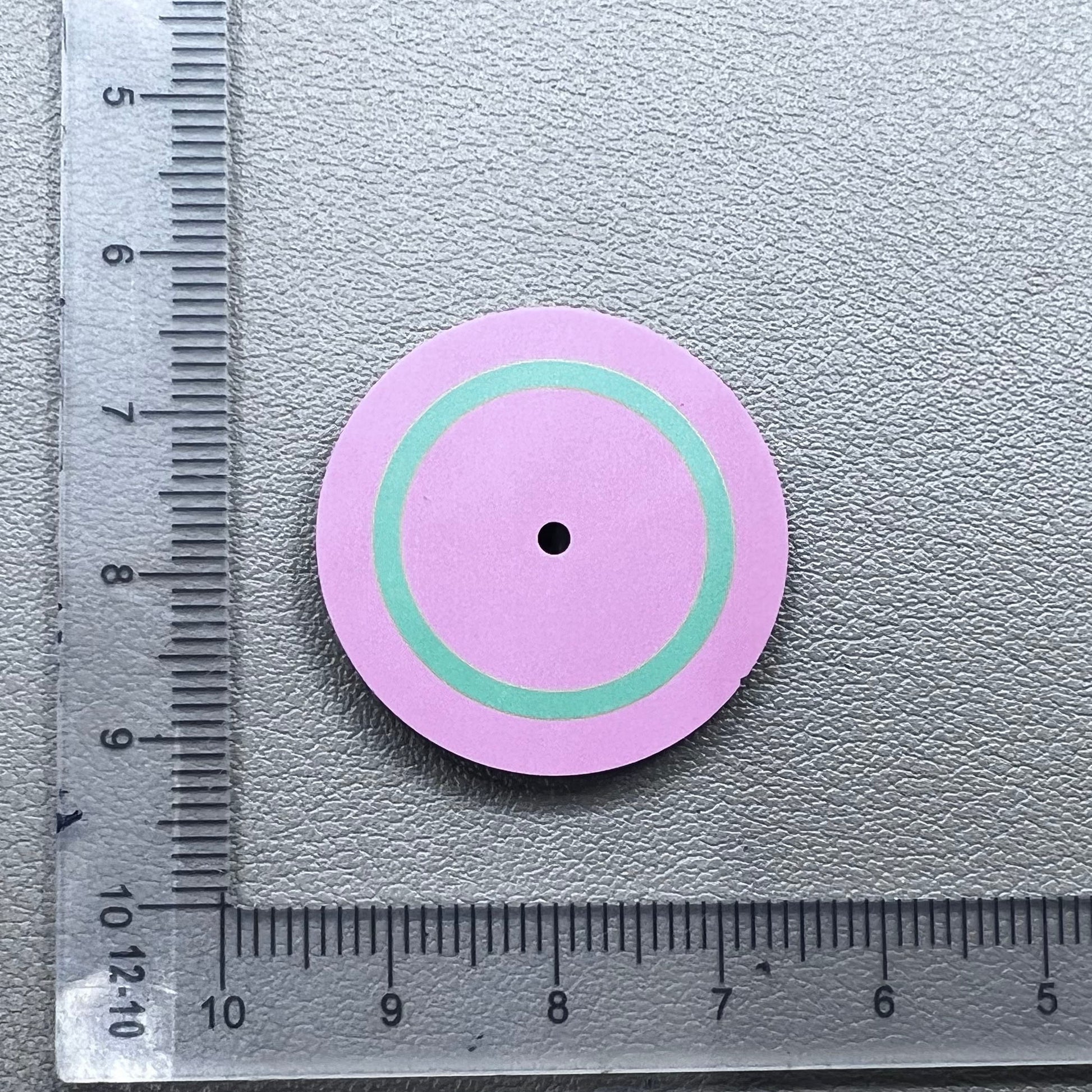 28.5mm pink and green watch dial compatible with Miyota 8215 8200 movement