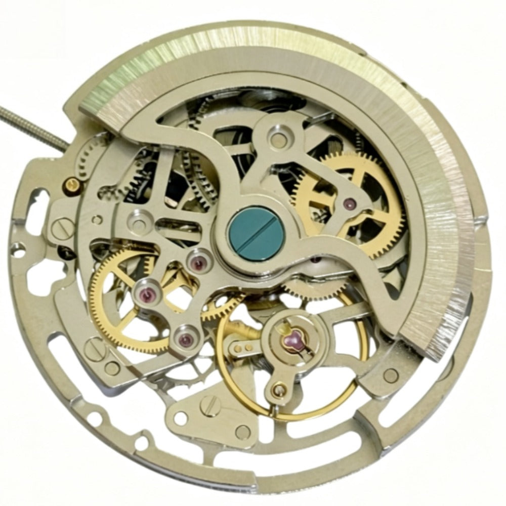 30.4mm Hollow Chinese 2813 8205 Auto Mechanical Movement Big Date 3 Hands Blue Rotor Screw