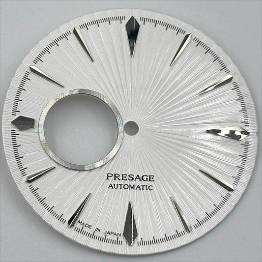 35mm Silver Nail+White No Lume Cocktail Type Modified Watch Dial for NH39 Movement