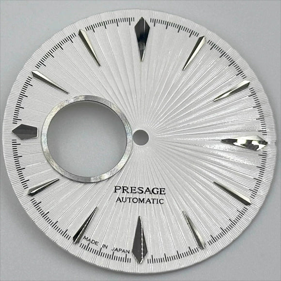 35mm Silver Nail+White No Lume Cocktail Type Modified Watch Dial for NH39 Movement