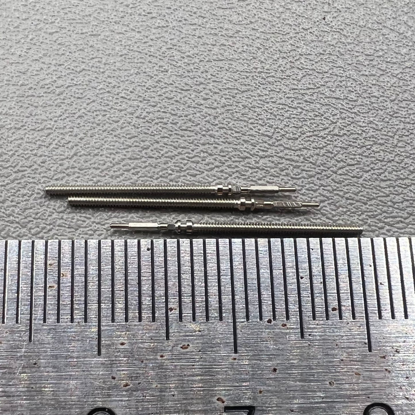 Set of 3 NH05-compatible watch winding stems for precise time adjustment and repair.